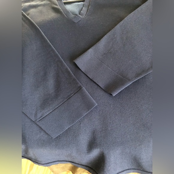 Talbots Navy Notch Neck 3/4 Sleeve Top size 1X - Picture 4 of 5